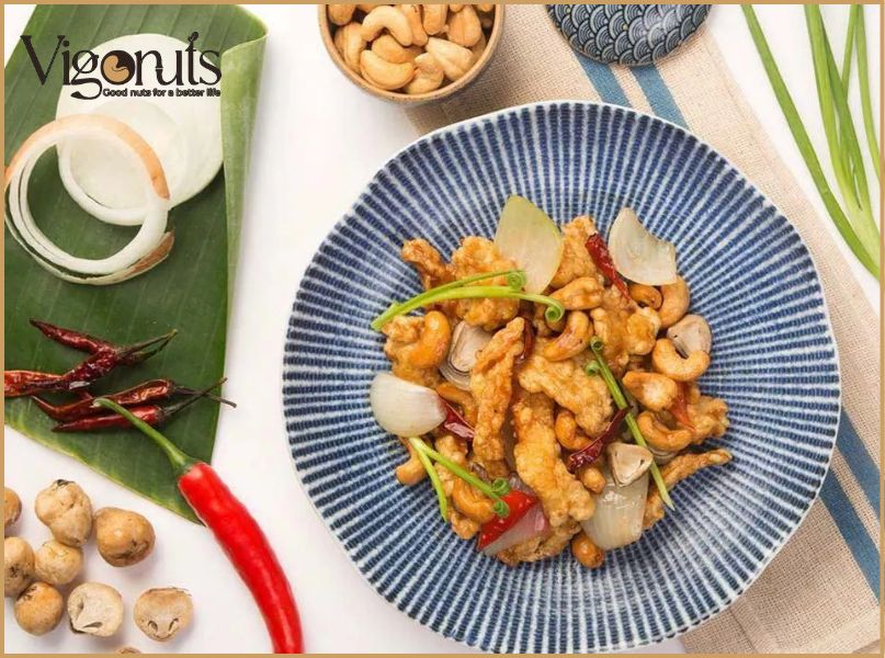 Lợi ích dinh dưỡng của món gà xào hạt điều